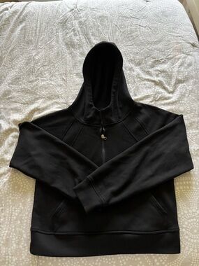 Black quarter zip hoodie